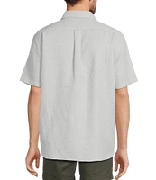 Roundtree & Yorke Big & Tall Short Sleeve Textured Solid Sport Shirt