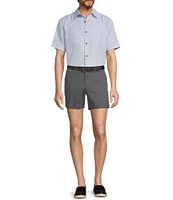 Roundtree & Yorke Big & Tall Short Sleeve Textured Solid Sport Shirt