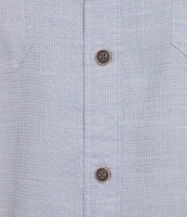 Roundtree & Yorke Big & Tall Short Sleeve Textured Solid Sport Shirt