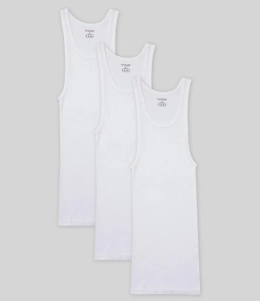 Roundtree & Yorke Big & Tall Athletic Tanks 3-Pack