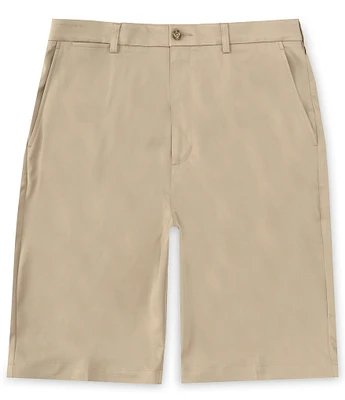 Roundtree & Yorke Big & Tall Flat Front Performance 9#double; and 11#double; Inseam Shorts