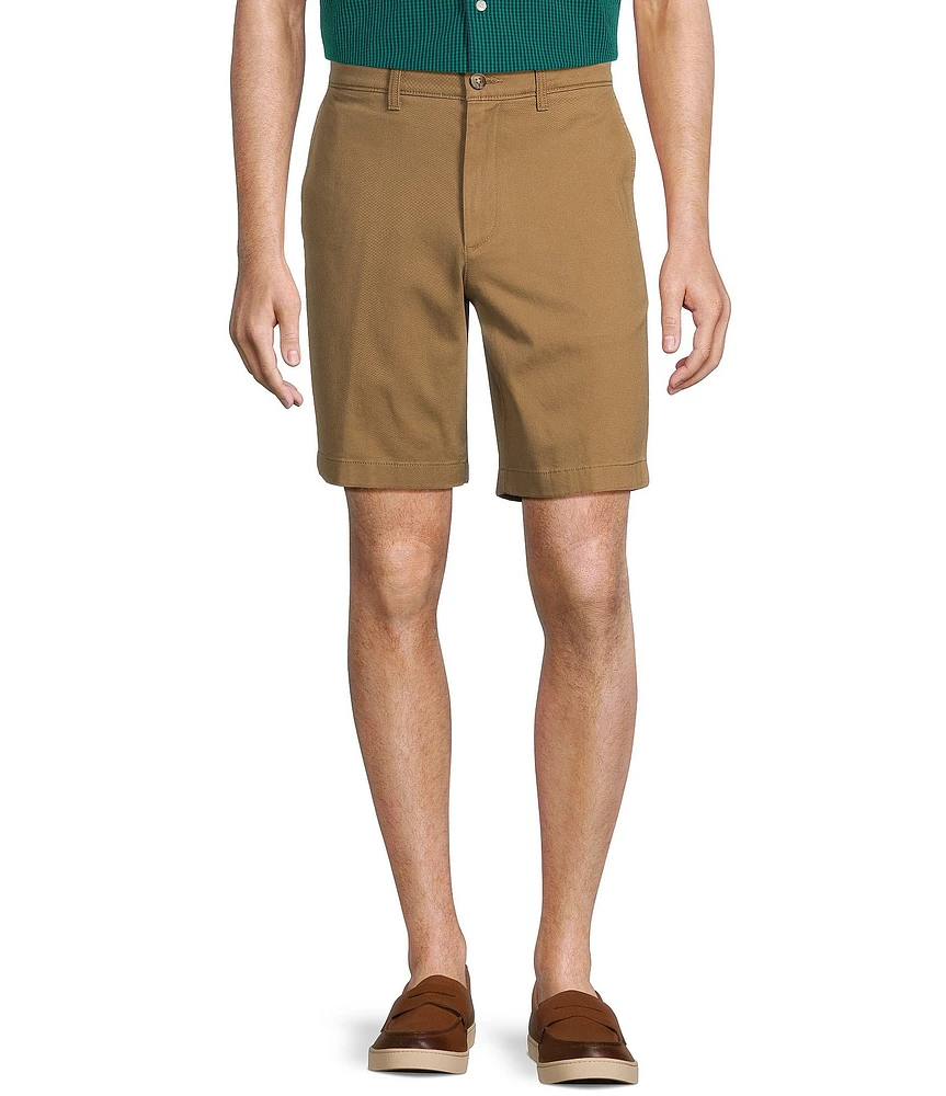 Roundtree & Yorke Big & Tall Flat Front Washed Chino 9-11#double; Inseam Shorts