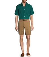 Roundtree & Yorke Big & Tall Flat Front Washed Chino 9-11#double; Inseam Shorts