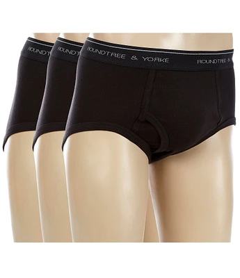 Roundtree & Yorke Big & Tall Full-Cut Dark Briefs 3-Pack