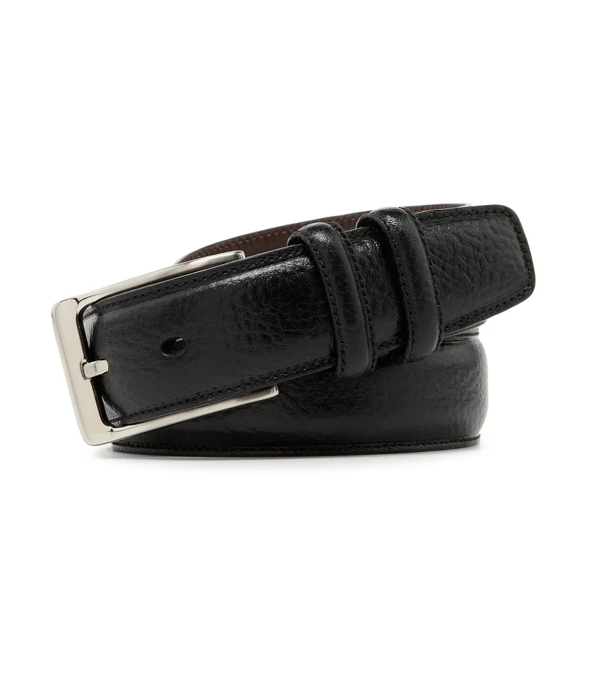 Roundtree & Yorke Big Tall Heat-Creased Leather Belt