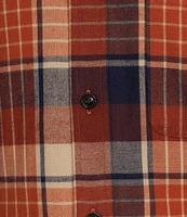 Roundtree & Yorke Big & Tall Long Sleeve Plaid Portuguese Flannel Sport Shirt