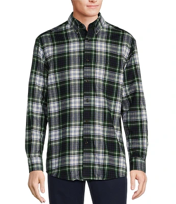 Roundtree & Yorke Big & Tall Long Sleeve Large Tartan Plaid Portuguese Flannel Sport Shirt