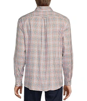 Roundtree & Yorke Big & Tall Long Sleeve Plaid Oxford Sport Shirt