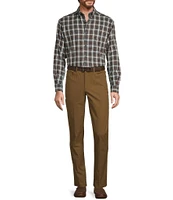 Roundtree & Yorke Big & Tall Long Sleeve Plaid Portuguese Flannel Sport Shirt