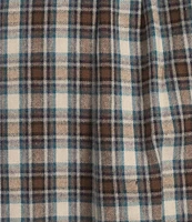 Roundtree & Yorke Big & Tall Long Sleeve Plaid Portuguese Flannel Sport Shirt