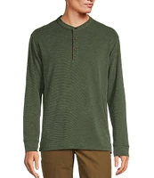 Roundtree & Yorke Big & Tall Long Sleeve Solid Polynosic Henley