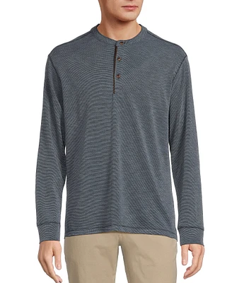 Roundtree & Yorke Big & Tall Long Sleeve Solid Polynosic Henley