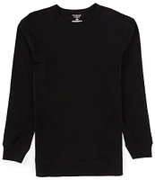 Roundtree & Yorke Big & Tall Long Sleeve Waffle-Knit Sleep T-Shirt