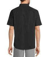 Roundtree & Yorke Big & Tall Performance Charter Vented Short Sleeve Solid Sport Shirt