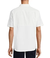 Roundtree & Yorke Big & Tall Performance Charter Vented Short Sleeve Solid Sport Shirt