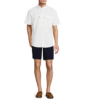 Roundtree & Yorke Big & Tall Performance Charter Vented Short Sleeve Solid Sport Shirt