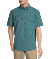 Roundtree & Yorke Big & Tall Performance Charter Vented Short Sleeve Solid Sport Shirt