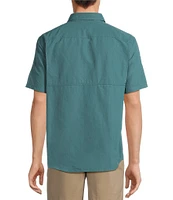 Roundtree & Yorke Big & Tall Performance Charter Vented Short Sleeve Solid Sport Shirt