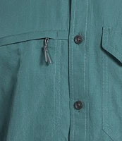 Roundtree & Yorke Big & Tall Performance Charter Vented Short Sleeve Solid Sport Shirt