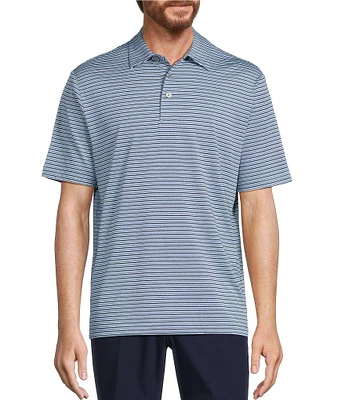 Roundtree & Yorke Big & Tall Performance Multi Stripe Polo Shirt