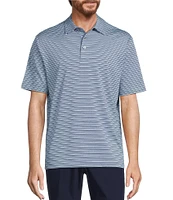 Roundtree & Yorke Big & Tall Performance Multi Stripe Polo Shirt