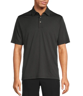 Roundtree & Yorke Big & Tall Performance Short Sleeve Diamond Jacquard Polo Shirt