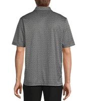 Roundtree & Yorke Big & Tall Performance Short Sleeve Geo Jacquard Polo Shirt