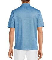 Roundtree & Yorke Big & Tall Performance Short Sleeve Geo Jacquard Polo Shirt