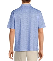 Roundtree & Yorke Big & Tall Performance Short Sleeve Stripe Print Polo Shirt