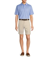 Roundtree & Yorke Big & Tall Performance Short Sleeve Stripe Print Polo Shirt