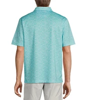 Roundtree & Yorke Big & Tall Performance Short Sleeve Stripe Print Polo Shirt
