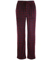 Roundtree & Yorke Big & Tall Plaid Microfleece Sleep Pants