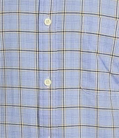 Roundtree & Yorke Big & Tall Short Sleeve Oxford Windowpane Sport Shirt