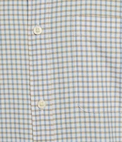Roundtree & Yorke Big & Tall Short Sleeve Small Check Oxford Sport Shirt