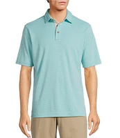 Roundtree & Yorke Big & Tall Short Sleeve Stripe Polynosic Polo Shirt