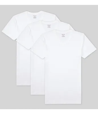 Roundtree & Yorke Big & Tall Short Sleeve V-Neck Tees 3-Pack