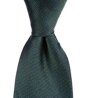 Roundtree & Yorke Big & Tall Solid Textured 3 3/8#double; Woven Silk Tie