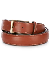 Roundtree & Yorke Big & Tall Stitched Edge Leather Belt