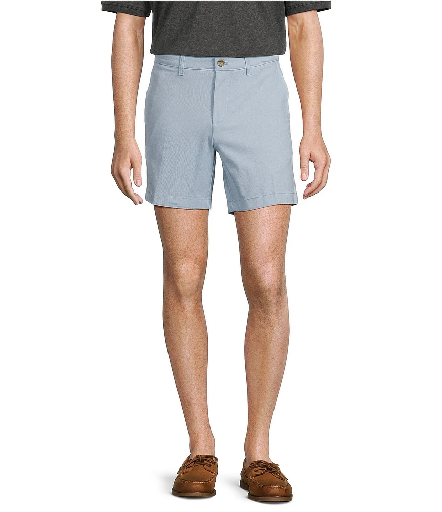 Roundtree & Yorke Big & Tall The Cloud Collection 7#double; Flat Front Washed Chino Shorts
