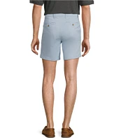 Roundtree & Yorke Big & Tall The Cloud Collection 7#double; Flat Front Washed Chino Shorts