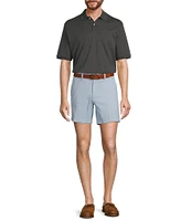 Roundtree & Yorke Big & Tall The Cloud Collection 7#double; Flat Front Washed Chino Shorts