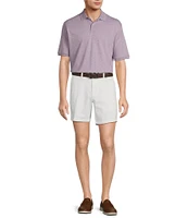 Roundtree & Yorke Big & Tall The Cloud Collection 7#double; Flat Front Washed Chino Shorts