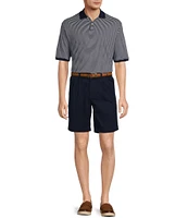 Roundtree & Yorke Big & Tall The Cloud Short Classic Fit 11#double; Pleated Washed Chino Shorts