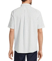 Roundtree & Yorke Big & Tall The Traveler Performance Short Sleeve Geo Print Sport Shirt