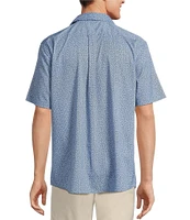 Roundtree & Yorke Big & Tall The Traveler Performance Short Sleeve Micro Floral Sport Shirt