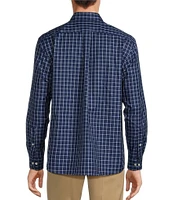 Roundtree & Yorke Big & Tall Travel Smart Classic Fit Easy Care Twill Medium Plaid Sport Shirt