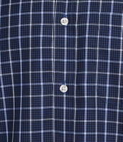 Roundtree & Yorke Big & Tall Travel Smart Classic Fit Easy Care Twill Medium Plaid Sport Shirt