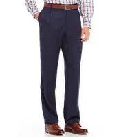 Roundtree & Yorke Big & Tall TravelSmart Ultimate Comfort Classic Fit Pleat Front Non-Iron Twill Dress Pants