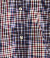 Roundtree & Yorke Big & Tall TravelSmart Classic Fit Easy Care Twill Plaid Sport Shirt