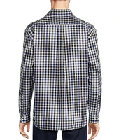 Roundtree & Yorke Big & Tall TravelSmart Easy Care Long Sleeve Check Poplin Sport Shirt